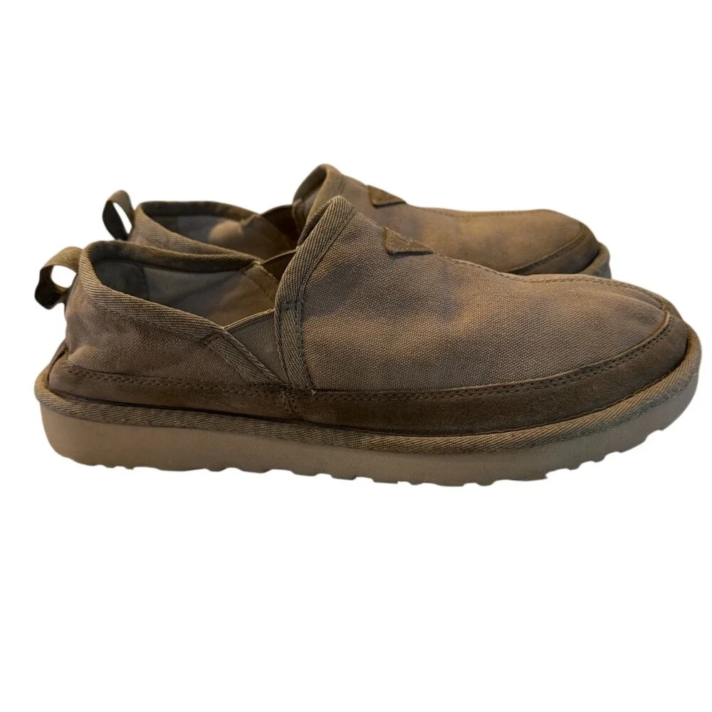 UGG Men's Canvas Slip On Loafers‎ EU 43 Tan Casual Comfort Shoes
